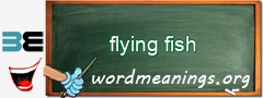 WordMeaning blackboard for flying fish